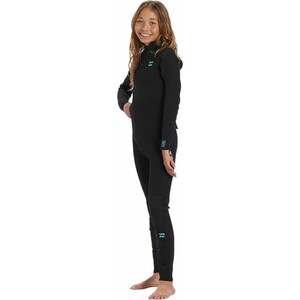 2024 Billabong Junior Foil 3/2mm Flatlock Back Zip Wetsuit ABBW100141 - Black